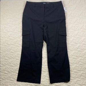 NEW Reitmans Black Cargo Dress Pants Size 22 Tall High Rise